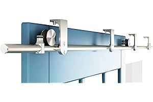 DIYHD 5FT Stainless Steel Ceiling Mount Flat Roller Sliding Barn Door Hardware