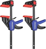 WORKPRO Ratchet Bar Clamp Set 150mm Jaw 285mm Spread 68kg 2-Pack