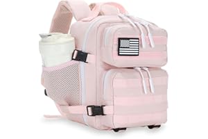 HONGXINGHAI 9L Mini Tactical Backpack for Men and Women, Tactical Backpack Small for Hiking, Small Tactical Bag（Pink）