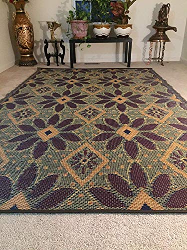 6’x9’ Indoor Outdoor Rugs Reversible Mats Rv Camping Patio Rug Mat 20196