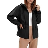 Pallivare Women's Casual Jacket - Hooded Relaxed Fit Drawstring Waist Lightweight Windproof Outerwear for Daily Wear
