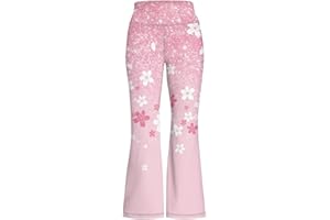 Rweroyiu Flare Leggings for Girls for Casual Daily 5-14