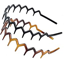 Amazon.com: Set of 2 Zig Zag Black Plastic Sharks Tooth Hair