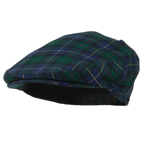 Men's Wool Blend Plaid Ivy Cap Green OSFM in Kuwait Whizz Subjects