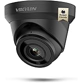 VIKYLIN 8MP PoE IP Camera, High Compatibility 4K Outdoor Security Turret Camera with Human/Vehicle Detection, 2.8mm Lens,98ft
