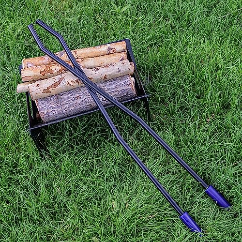 40Inch Fire Log Tongs Firewood Grabber,Wrought Iron Large Fire Pit