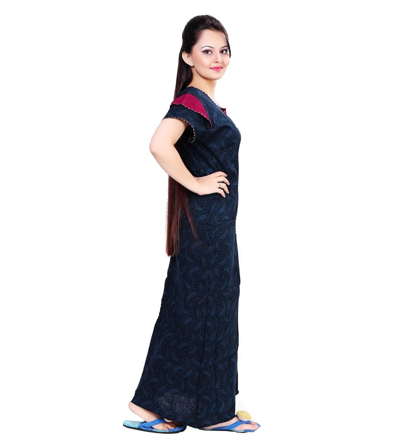 bailey women's cotton nighty, nightdress (free size)