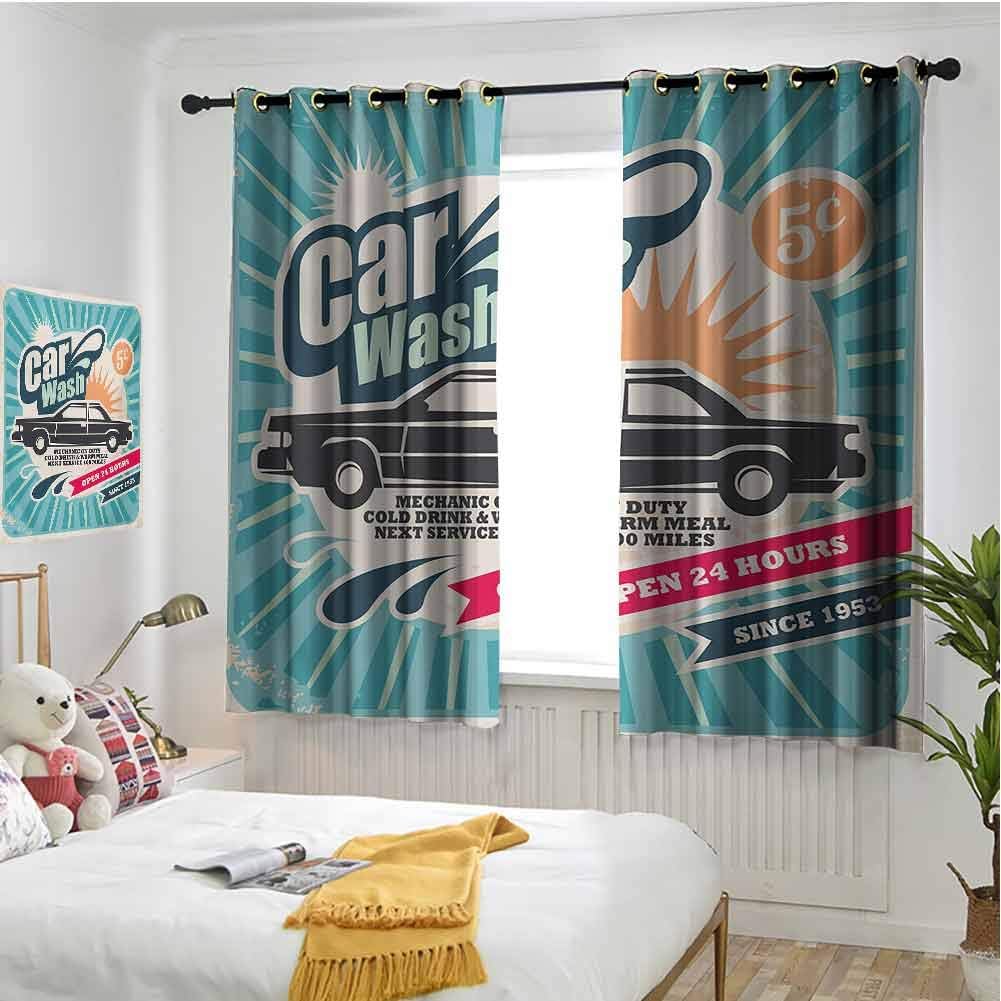 hengshu Retro Grommet Thermal Curtains Blackout Retro Car Wash Auto