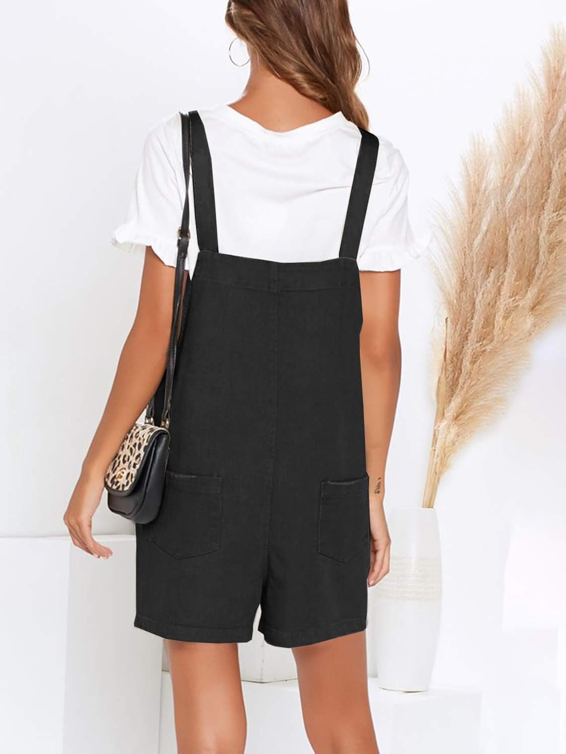 womens linen bib overalls