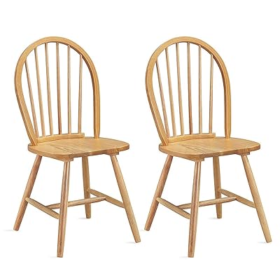 Buy Giantex Wood Dining Chairs Set Of 2 Windsor Chairs With Solid Wood Legs High Spindle Back H Shaped Crossbars Vintage Country Farmhouse Style Wooden Side Chairs 2 Online In Indonesia B08fc2cf2c