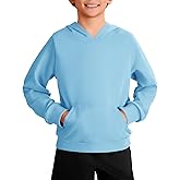 Haloumoning Boys Fashion Hoodies Kids Long Sleeve Hooded Sweatshirts with Kangaroo Pocket 5-14 Years