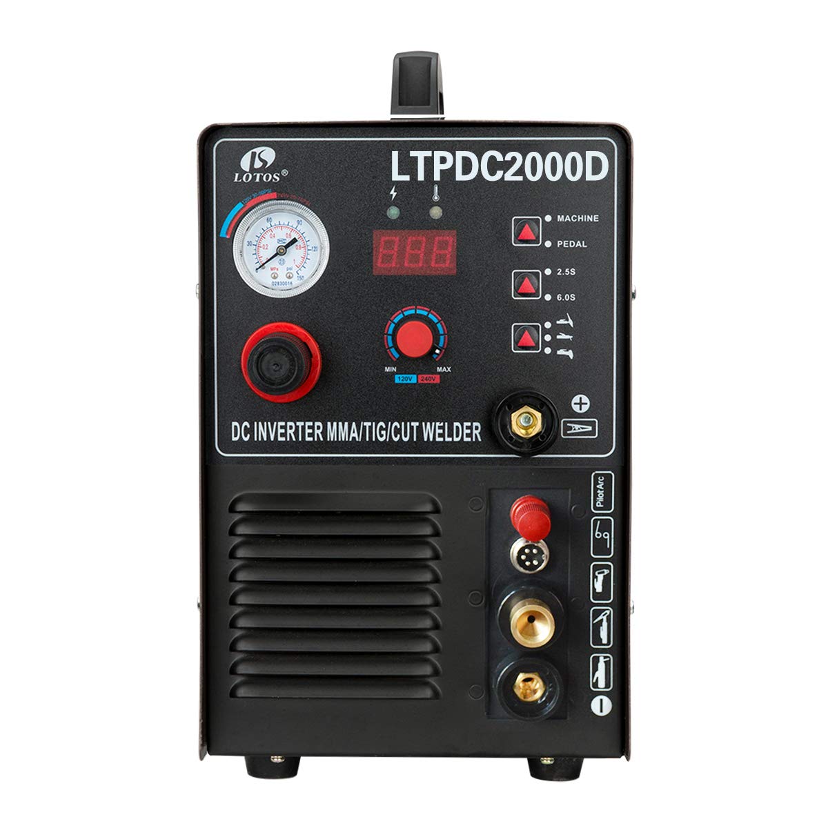 LOTOS LTPDC2000D Non-Touch Pilot Arc 50A Plasma Cutter 200A Tig Welder & Stick Welder 3 in 1 Combo Welding Machine, ½ Inch Clean Cut, Brown: Power Plasma Cutters: Industrial & Scientific