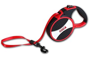 Alcott Kong Explore Retractable Dog Leash, Large, Red, 24' Long,KNG EXP LG RD