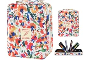 Large Capacity Colored Pencil Case, Holds 260 Pencils or 180 Gel Pens with Handy Wrap & Zipper, Multi-Layer Holder Organizer 