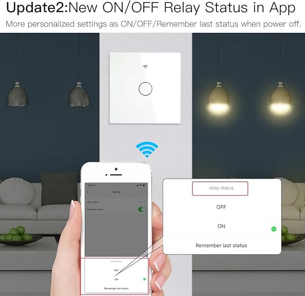 MOES Smart Alexa Wlan Lichtschalter Touch RF433 Kein Neutralleiter erforderlich Erzelne Wire Wifi Funk Smart Home Schalter Arbeiten mit Smart LifeTuya app Alexa und Google Home