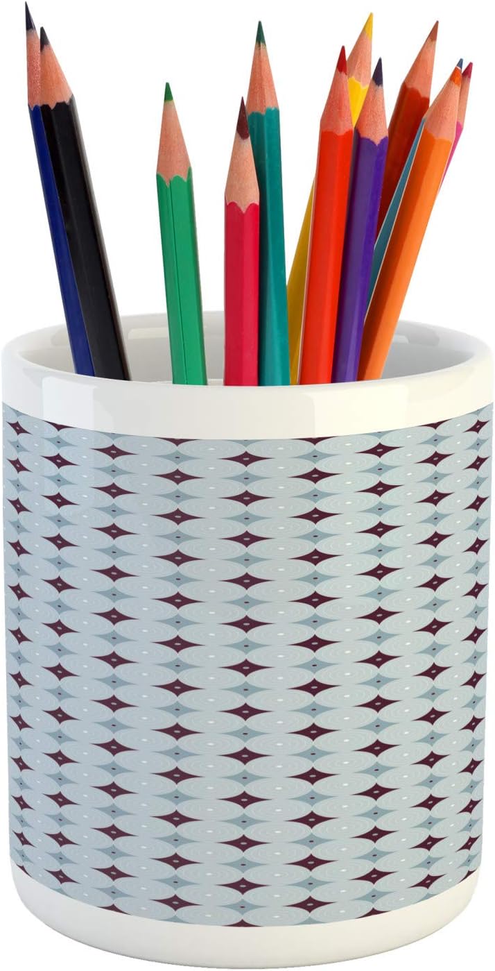 Lunarable Mid Century Modern Pencil Pen Holder, Nested