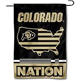 Colorado Buffaloes Garden Flag with USA Stars and Stripes Nation