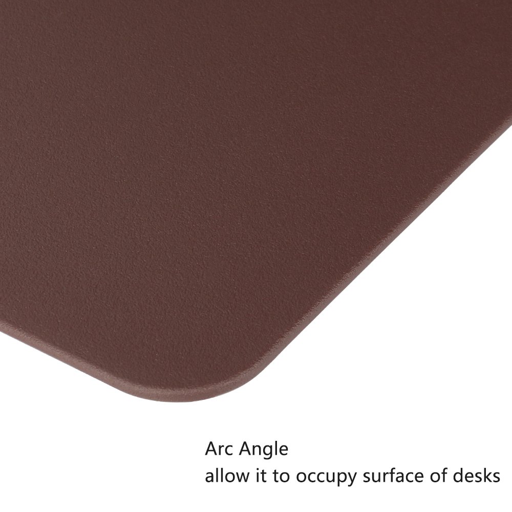LOHOME deskMat_Brown Desk Pads Artificial Leather Laptop Mat with
