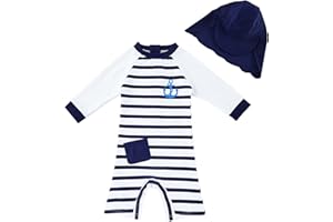 upandfast Baby Boy Girl Swimsuit Sunsuits UPF 50+ Sun Protection Infant One Piece Swimwear Toddler Bathing Suit with Sun Hat
