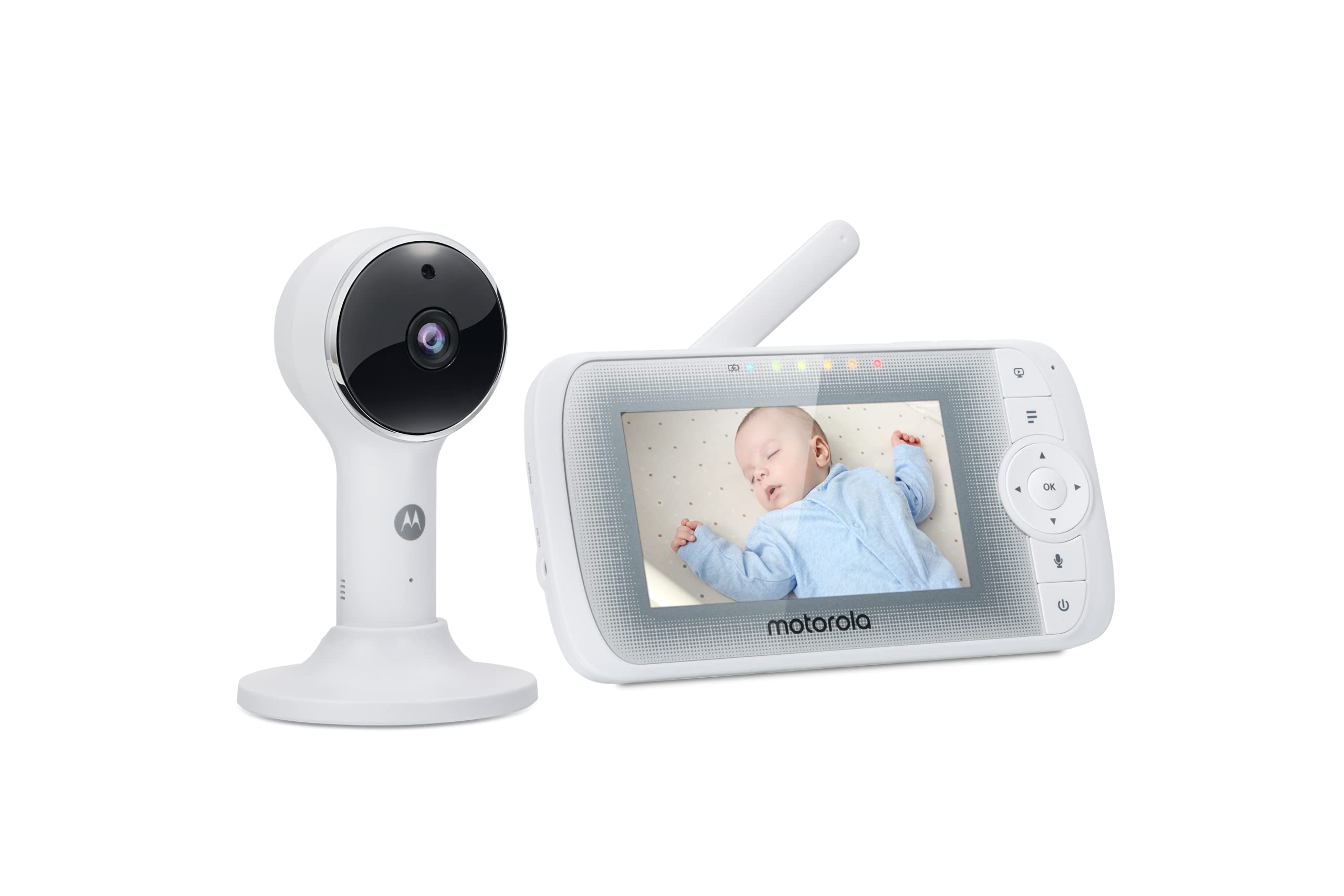 Motorola Nursery LUX64 Connect - 4.3 inch Wi-Fi Video Baby Monitor with Flexible Magnetic Mount - 2way Talk, Room Temperature, Mobile Viewing, Infrared, pan tilt and Zoom