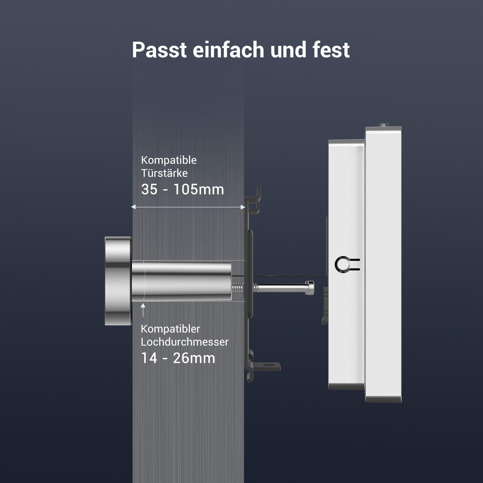 EZVIZ WLAN Türspion mit 4,3-Zoll-Farbbildschirm, 2MP Kabellose Video Türklingel Kamera mit 146°, 2200mAh Akku, 2,4GHz WiFi, Kein Bewegungsmelder, Keine Nachtsicht, Keine Videoaufzeichnung, CP2(Silber) 8