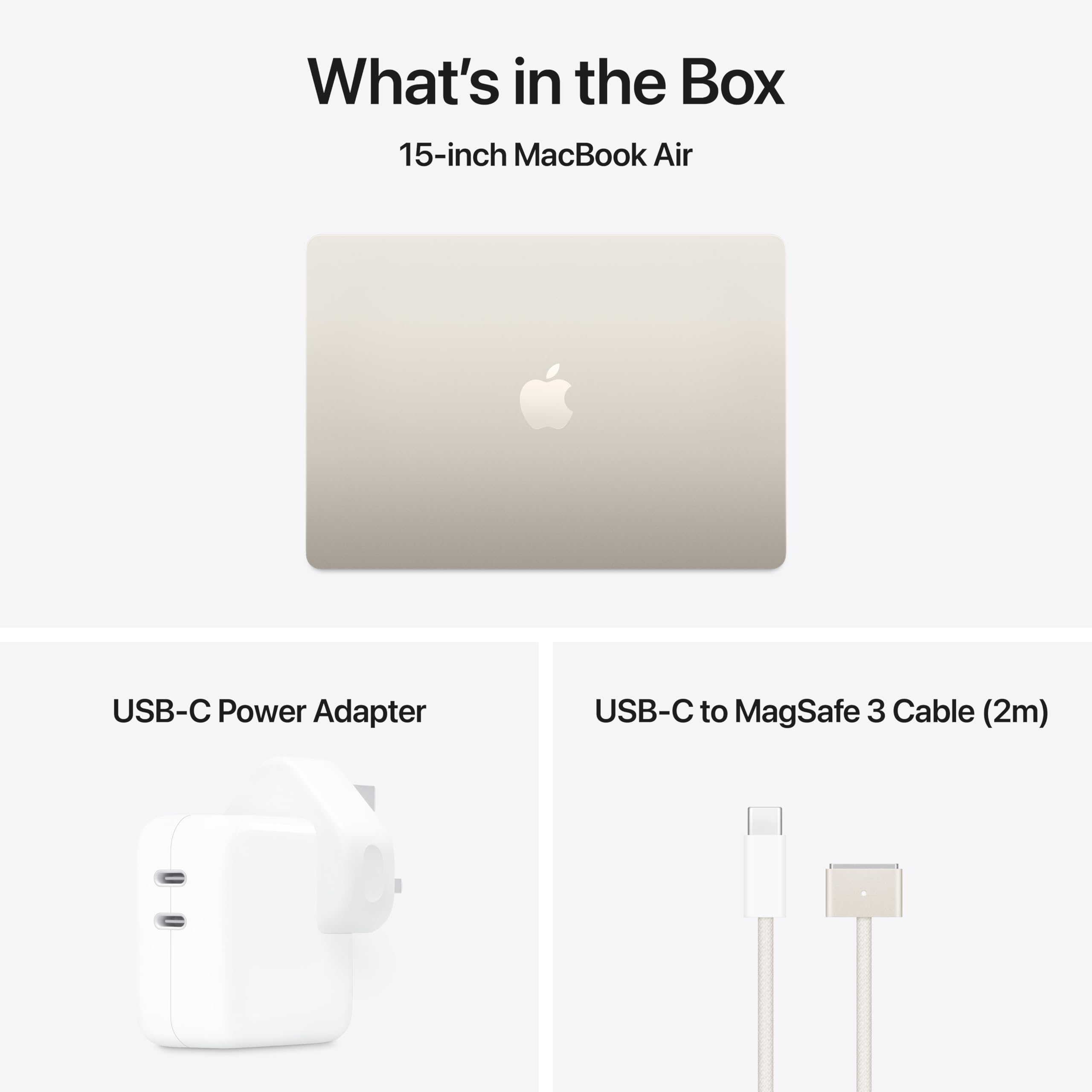 Apple 2025 Macbook Air 15-Inch Laptop With M4 Chip: Built For Apple Intelligence, 15.3-Inch Liquid Retina Display, 16Gb Unified Memory, 512Gb Ssd Storage, 12Mp Center Stage Camera, Touch Id; Starlight - View 6