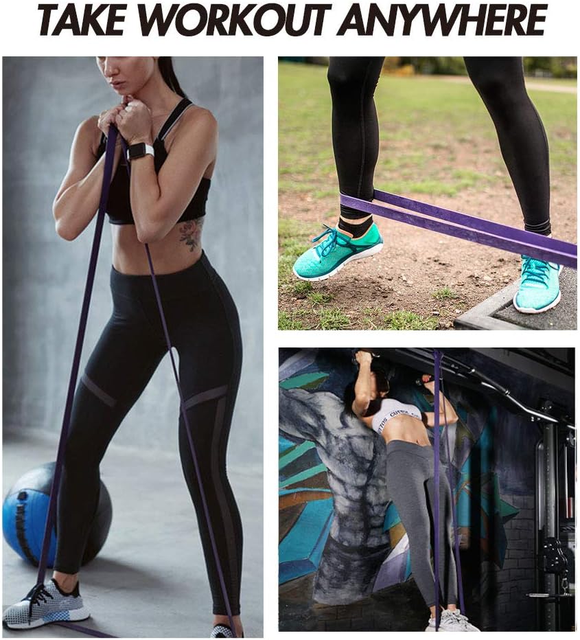 COREZONE Pull Up Assistance Bands Set Long Resistance Band Set for Men Women Workout Home Fitness Pull Up Assist Band for Legs Butt Exercise Strength Training Physical Therapy Outdoor Travel Office : Sports & Outdoors