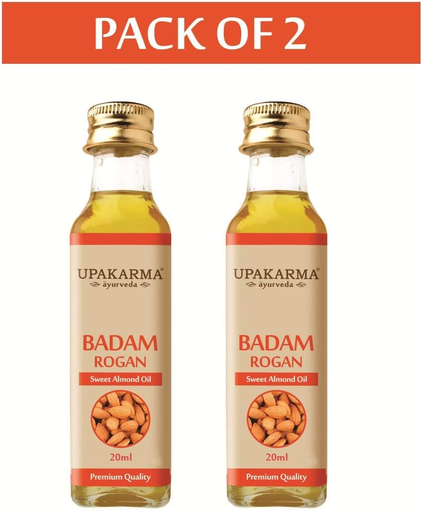 UPAKARMA Badam Rogan Sweet Almond Hair Oil (20 ml) Pack of 2