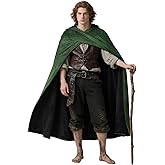 Joukavor Velvet Medieval Cloak with Hood - Renaissance Cape for Halloween & Fantasy Roleplay