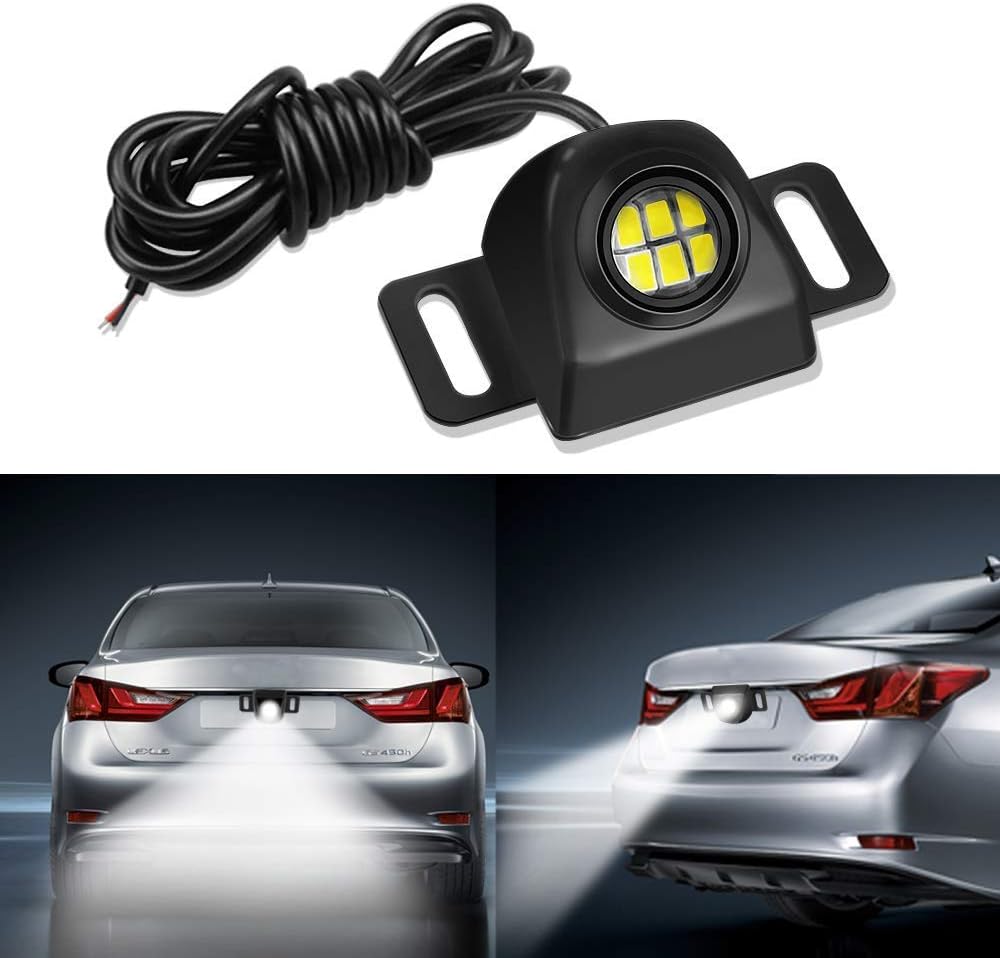 1-Set Extremely Bright White 5730 6SMDs 10-15VDC,AMAZENAR Waterproof Car Motorcycle Trailers, RV, Trucks LED Light Bulb for Tail Number License Plate Backup Reverse Lights