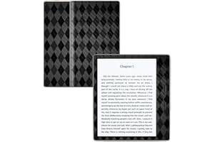 MIGHTY SKINS MightySkins Carbon Fiber Skin for Amazon Kindle Oasis 7" (9th Gen) - Black Argyle | Protective, Durable Textured Carbon Fiber Finish | Easy to Apply, Remove, and Change Styles | Made in The USA