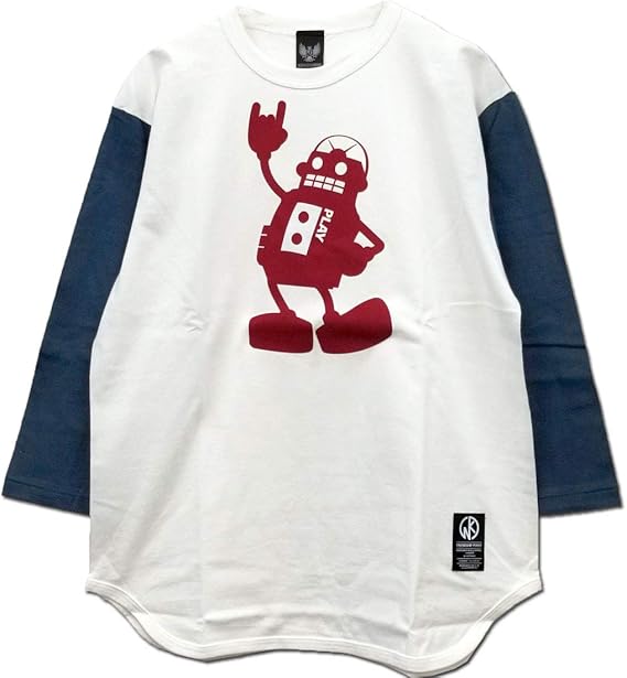 Amazon キン肉マン マッスルアパレル Tシャツ ステカセメロイックサイン 特殊加工ベースボールtシャツ コーデュロイ ナチュラル デニム Kinnikuman Muscle Apparel Xl Tシャツ カットソー 通販