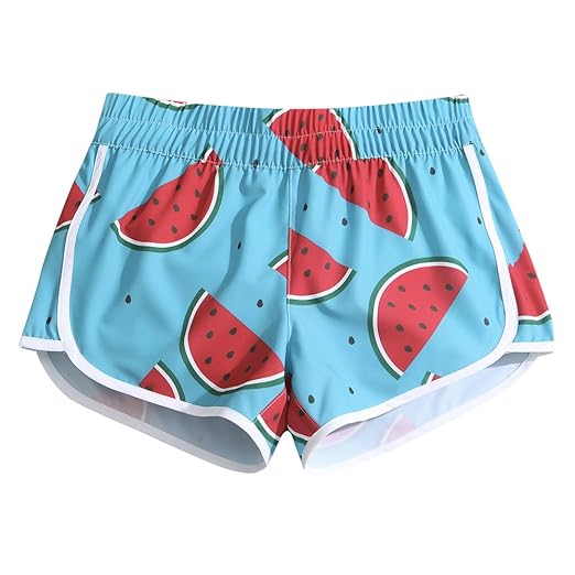 Women Quick Dry 4-Way Stretch Summer Fruits Board Shorts Medium US 8-10