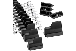 XDENGP 40PCS Magnetic Modular Wrench Organizers for Tool Drawers, Adjustable Wrench Storage Holder with Label for Tool Box and Drawer Organization