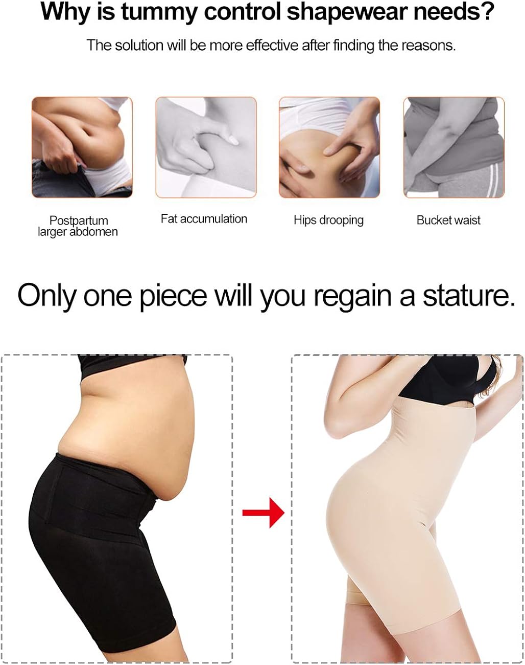 Shapewear Shorts for Women Thigh Slimmer with Lace Slip Shorts Under Dress Tummy Control Panties Body Shaper at  Women’s Clothing store