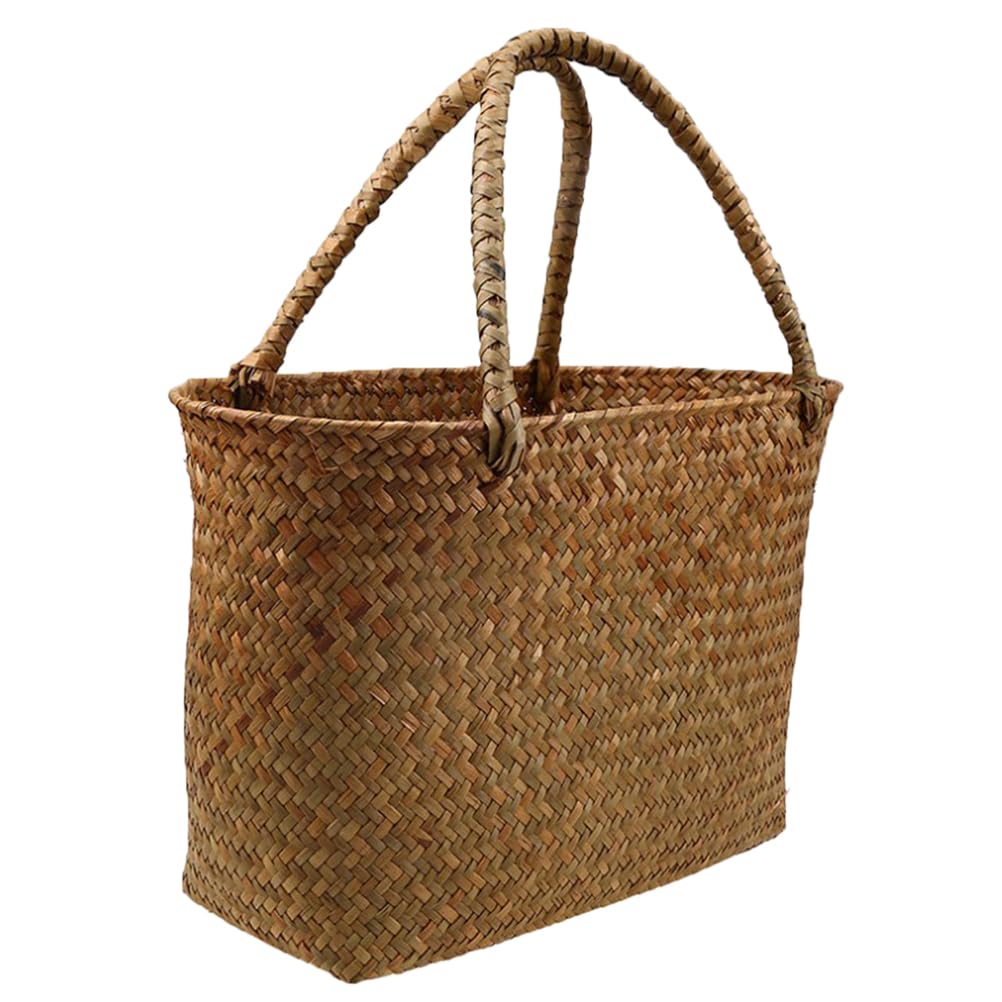 jojofuny Weaved Basket Woven Flower Baskets Woven s Wicker Storage for Home Shopping Flower Plant Kitchen Storage Color 1 Weaved s
