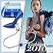 Vibrille Adjustable White Gold Plated Created Swarovski Bracelet Blue Sapphire Jewelry Bolo Bracelet for Women, 9 Inch