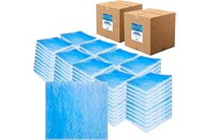 LAUCO Paint Spray Booth Exhaust Filter Pad 20" x 20" x 2", 18 Gram Fiberglass Paint Arrestors - Captures Traps Overspray Paint Particles in Auto Car Autobody Refinish Booths (50)- 26450