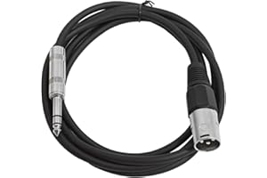 Seismic Audio Speakers XLR Male to ¼” TRS Patch Cables, 6 Feet