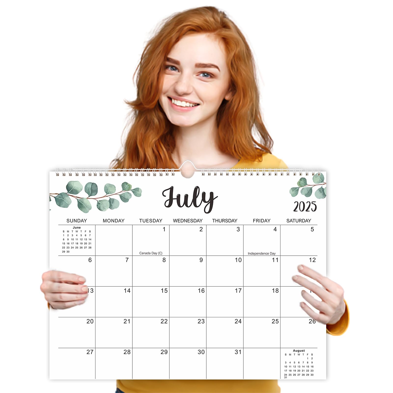 Wall Calendar 2025/26 UK, 2025 Calendar Family Planner a3, 18 Month 2025 Calendars Month to View, Family Calendars 2025 2026 from July 2025 - December 2026 for Kitchen Home - Green