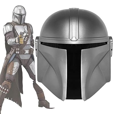 Mandalorian Helmet with Electronic Voice Changer Metal PVC Boba Fett Full Head Mask Deluxe Helmet Cosplay Adults