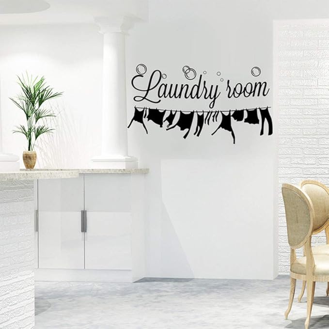 Laundry Room Wandaufkleber Aufkleber, Vinyl Art Schriftzug Waschküche