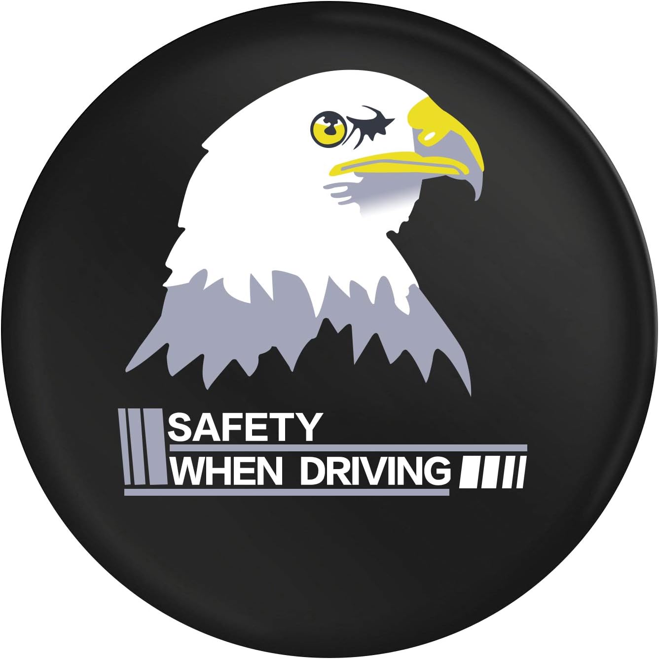 Autoca Universal 14” Spare Tire Cover Wheel Protectors Weatherproof PU Leather for Jeep, Trailer, RV, SUV, Truck,Honda CRV,Toyota(Tire Diameter 23"-27",Black)