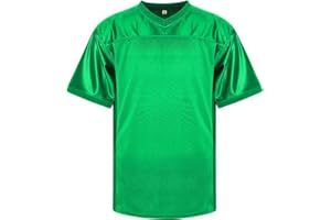 RE-HUO Blank Football Jersey Mesh Practice Athletic T-Shirt Plain Hip Hop Sports Jersey