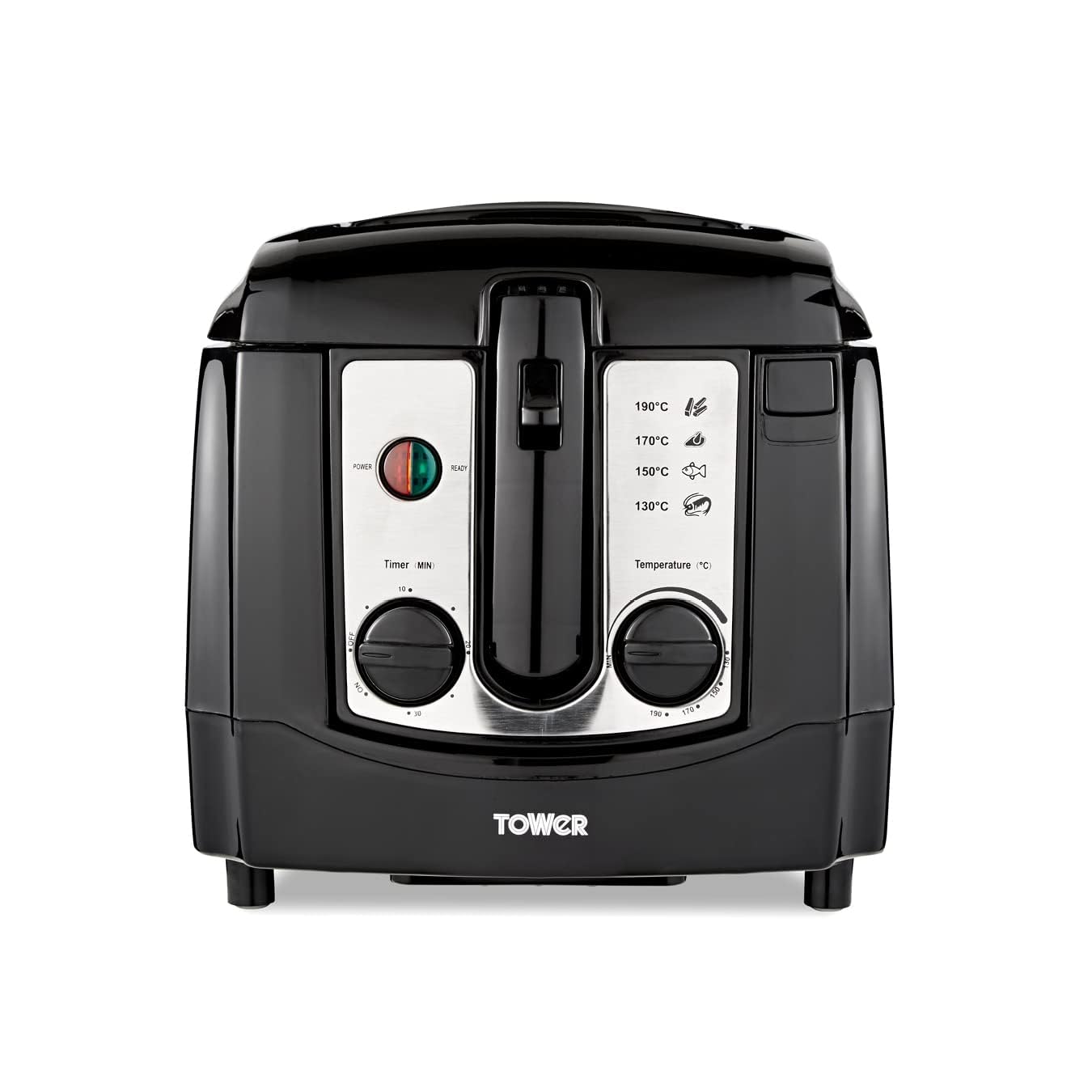 Tower T17002 Deep Fat Fryer with Adjustable Thermostat, 3L, 2300W, Black