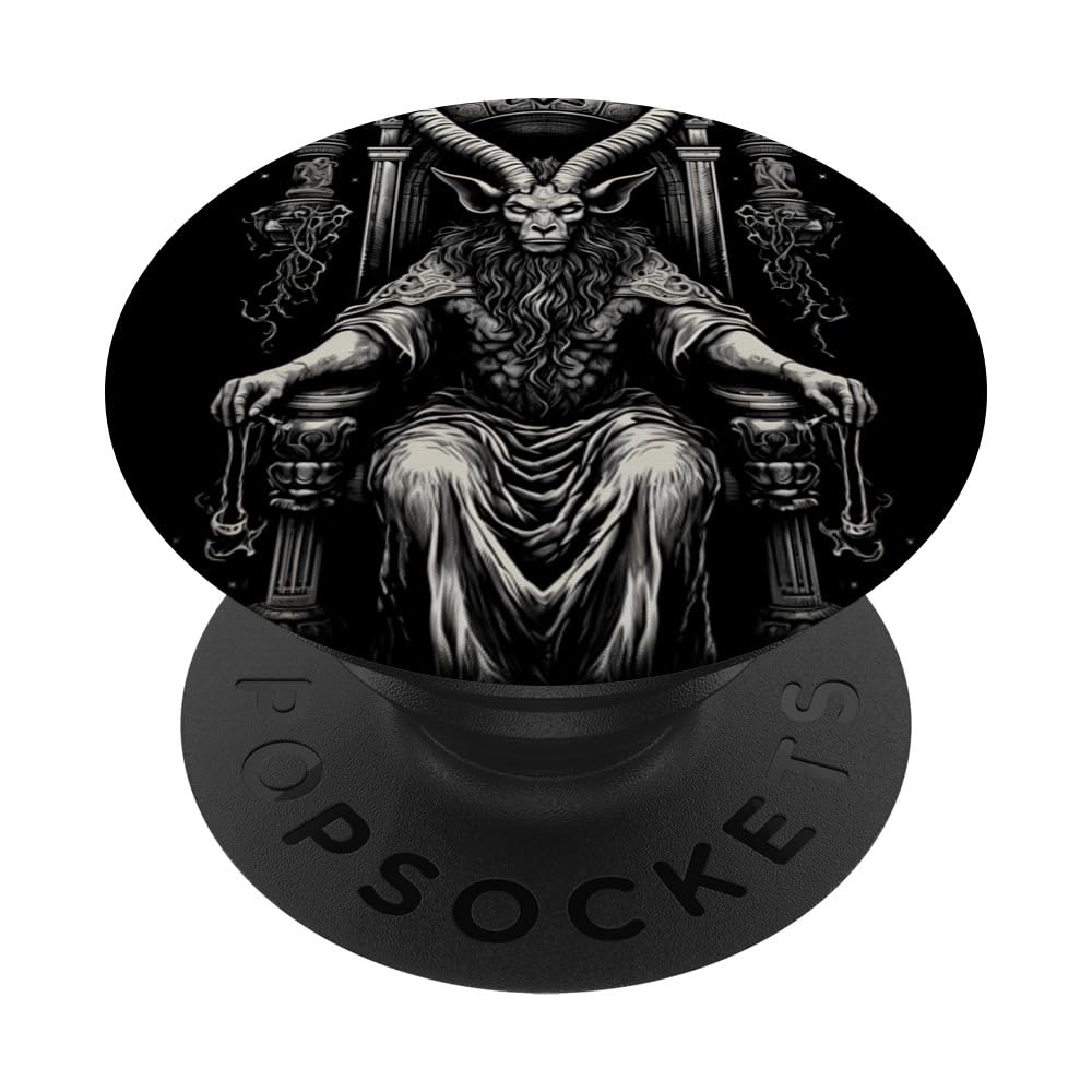 Baphomet Throne Goat Head Satanic Witchcraft Occult PopSockets Swappable PopGrip