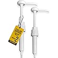 5 Gallon Pump Dispenser - Pump for 5 Gallon Bucket, Jug, Bottle, Large Container - Great for Shampoo & Conditioner, Laundry Detergent, Snow Cone Syrup, Bleach Liquid, Oil & More (Pack of 2)