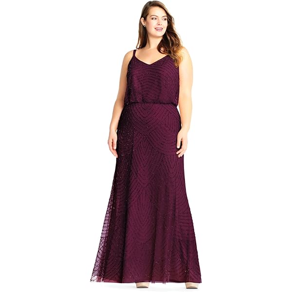 Amazon.com: Adrianna Papell Women's Short Sleeve Blouson Beaded Gown Cassis 2 : Clothing, Shoes & Jewelry Amazon.com: Adrianna Papell Women's Short Sleeve Blouson Beaded Gown Cassis 2 : Clothing, Shoes & Jewelry