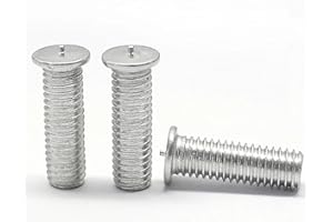 ENTAOER 100pcs Welding Screws M3 M4 M5 M6 M8 Aluminum Weld Threaded Studs for Capacitor Discharge Spot Nails(M 6 x 20)