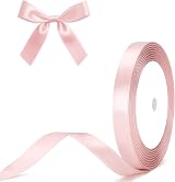 G2PLUS Baby Pink Satin Ribbons 10mm x 22m Gift Wrap for Crafting Decor